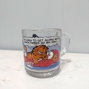 McDonald's Garfield Collectible Coffee Mug Clear Vintage 70s‎